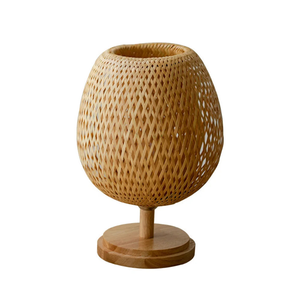 Rattanlampe - Stufenlos dimmbare Korblampe für Schlafzimmer- und Wohnzimmerdekoration