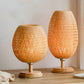 Rattanlampe - Stufenlos dimmbare Korblampe für Schlafzimmer- und Wohnzimmerdekoration