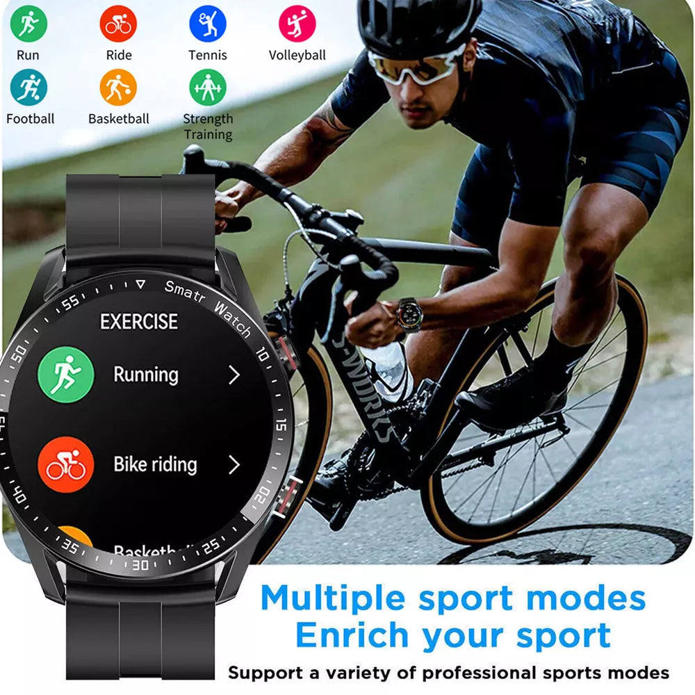 Frendorf | 1,28-Zoll Smartwatch mit fortschrittlicher Gesundheitsüberwachung, NFC-Zahlungen und Bluetooth-Anrufen