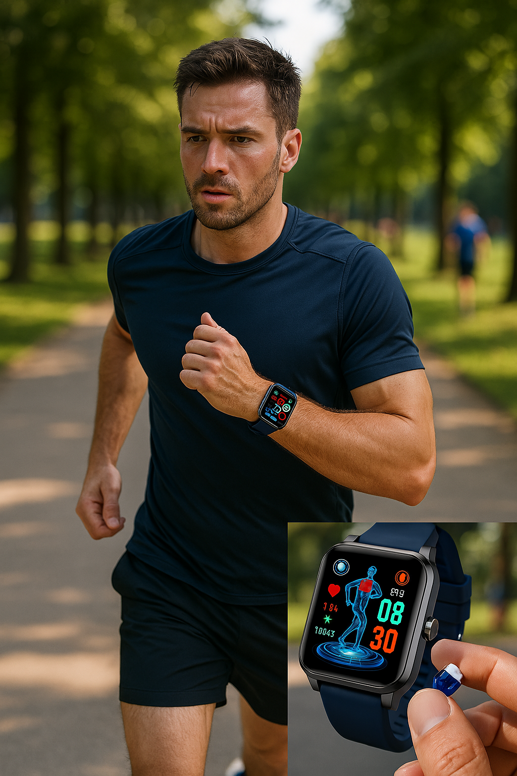 Frendorf | Smartwatch für Gesundheit & Fitness – EKG, Blutdruck, Herzfrequenzmessung – iOS & Android kompatibel