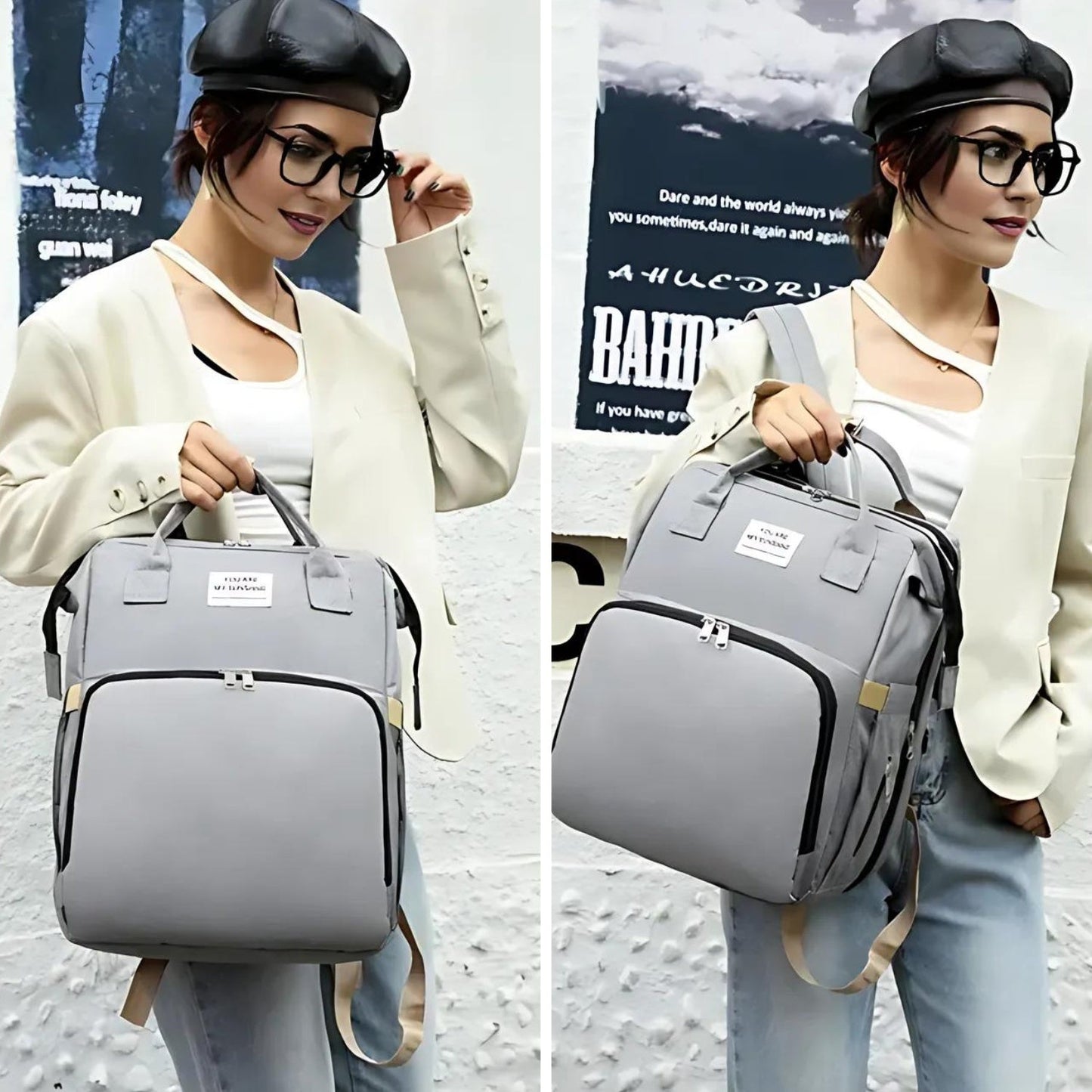 Frendorf | 2in1 Baby Rucksack mit integriertem Wickelbett wählen