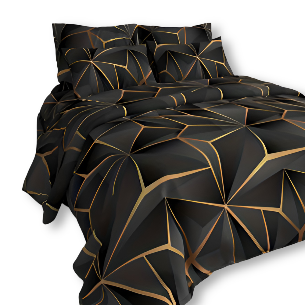 Frendorf | Soft Comforter - Luxe 3D Plaid gedruckt Bettwäsche Plüsch Bettbezug