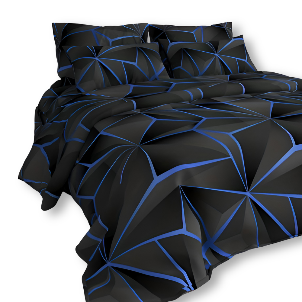 Frendorf | Soft Comforter - Luxe 3D Plaid gedruckt Bettwäsche Plüsch Bettbezug