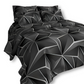 Frendorf | Soft Comforter - Luxe 3D Plaid gedruckt Bettwäsche Plüsch Bettbezug