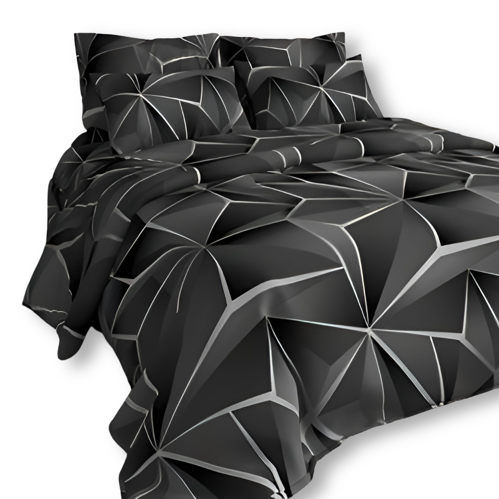 Frendorf | Soft Comforter - Luxe 3D Plaid gedruckt Bettwäsche Plüsch Bettbezug
