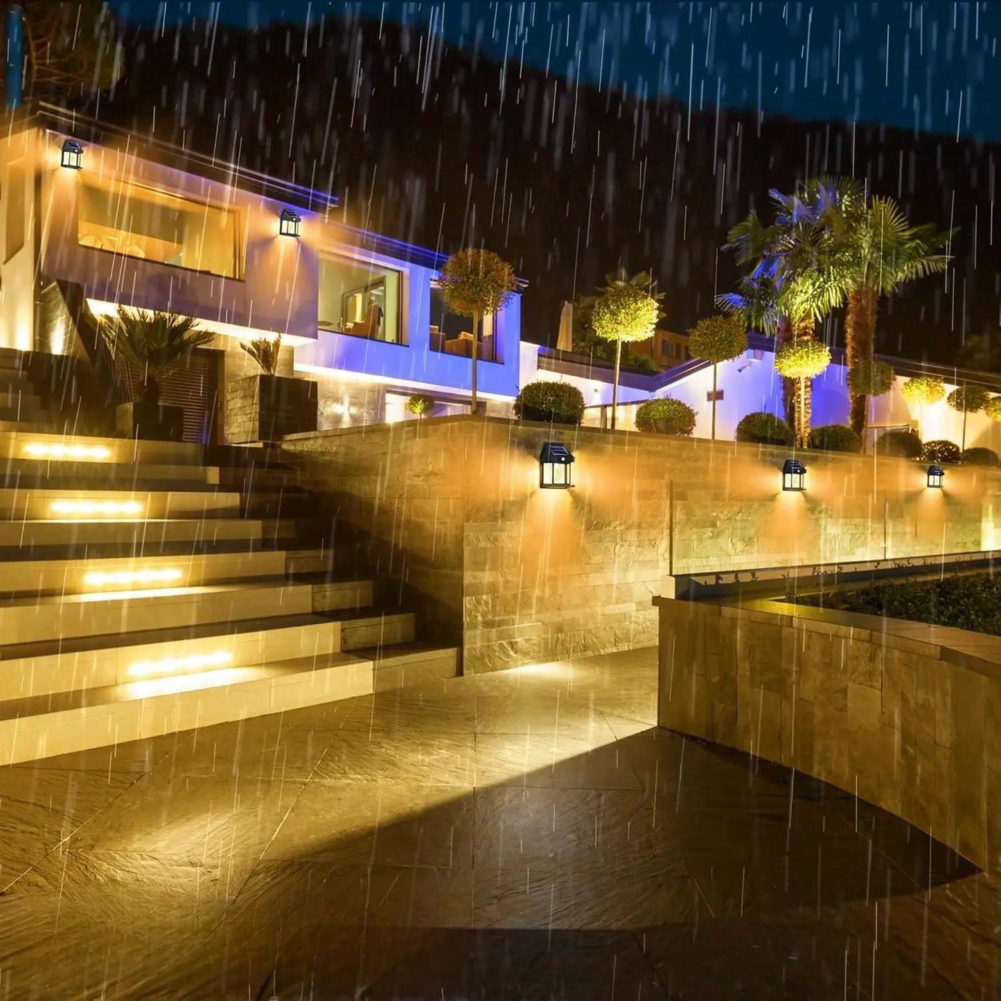 Frendorf | Solar-Wandleuchte – Wetterfeste Außenbeleuchtung mit Sensor