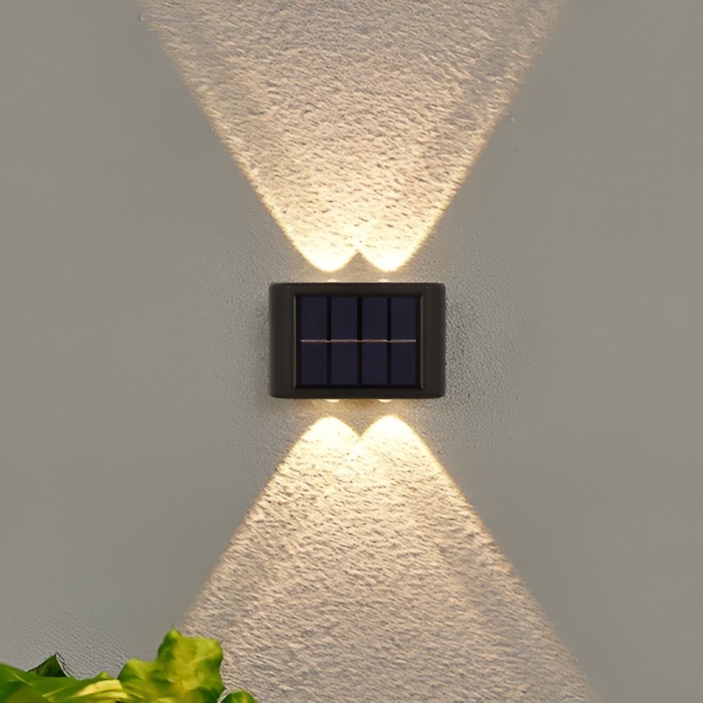 Licht - Doppelkopf Wasserdicht Solarbetriebene Außenwandlampe