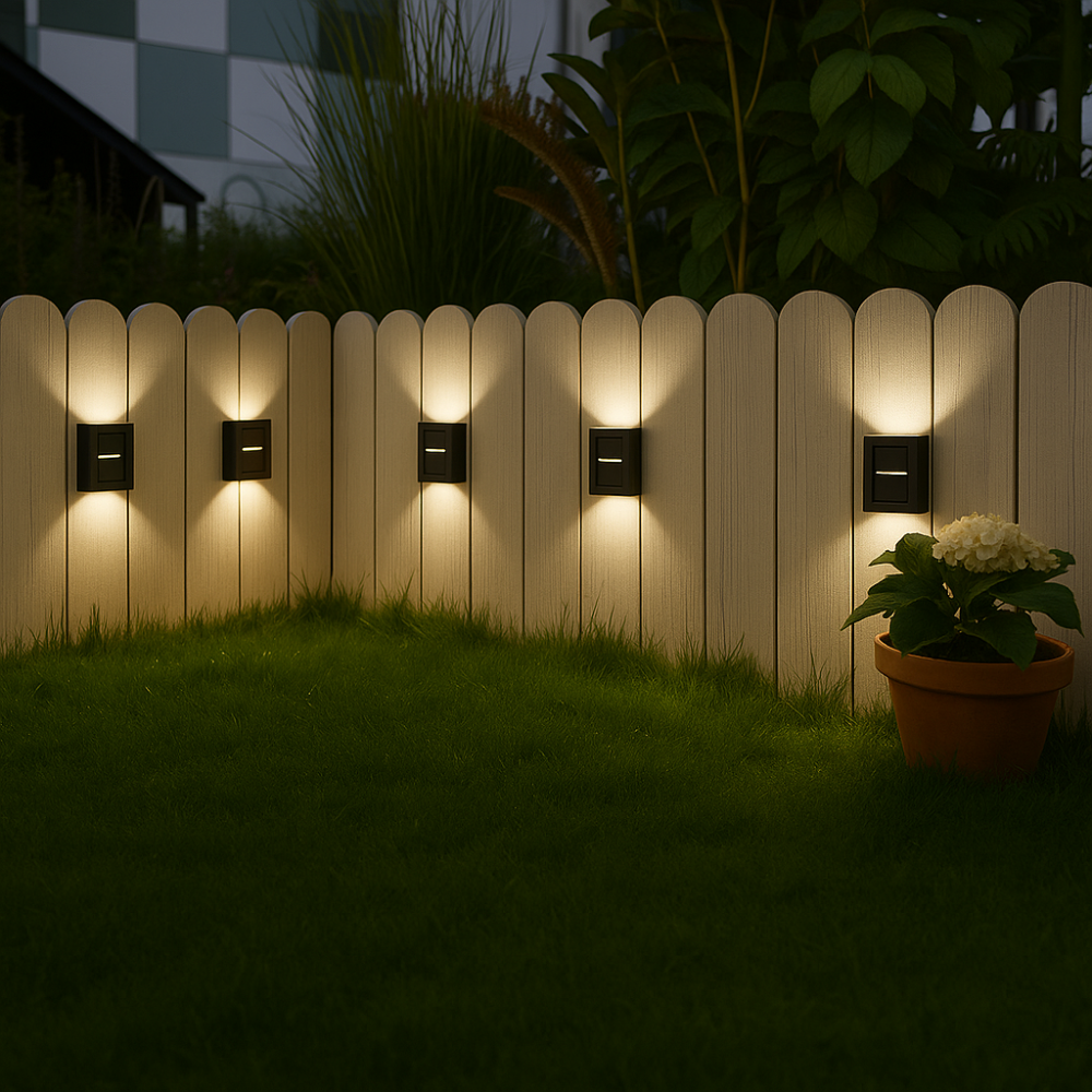 Frendorf | SolarGlow™ LED Solar Wandlampen – Kabellos, Wetterfest & Stimmungsvolles Licht für Außenbereiche