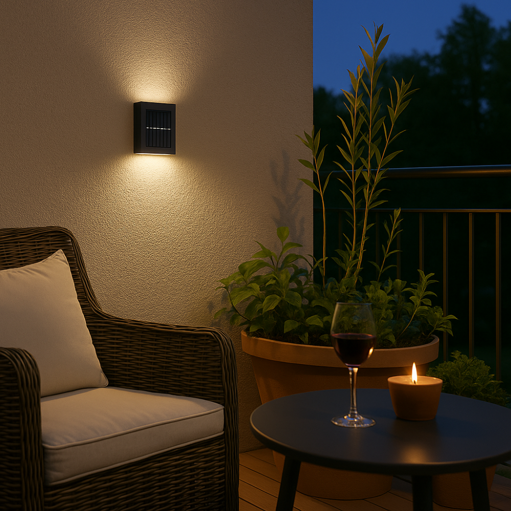 Frendorf | SolarGlow™ LED Solar Wandlampen – Kabellos, Wetterfest & Stimmungsvolles Licht für Außenbereiche