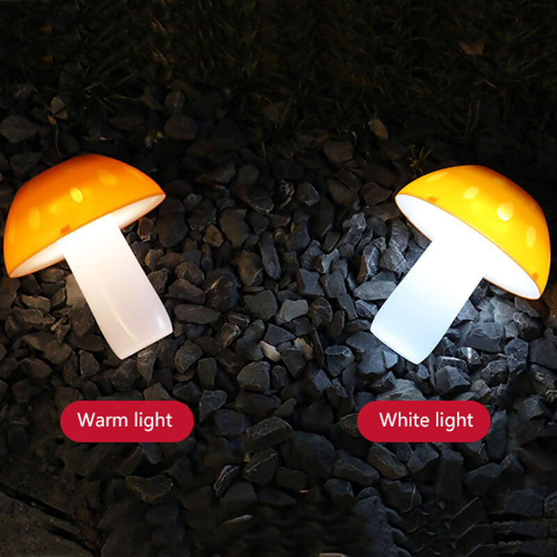 Frendorf | SolarMush Solar Pilz Dekorlicht | Outdoor Gartenbeleuchtung | Kabellos | Warmes & Weißes Licht