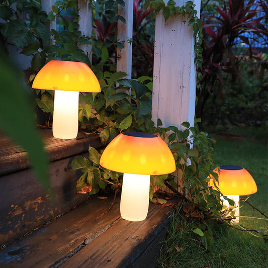 Frendorf | SolarMush Solar Pilz Dekorlicht | Outdoor Gartenbeleuchtung | Kabellos | Warmes & Weißes Licht