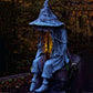 Frendorf | MysticGlow Solarbetriebene Hexen-Statue | Magisches Gartenlicht | Stimmungsvolle Solarleuchte für Außenbereich