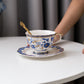 Frühling Blumen Knochenporzellan Tasse und Untertasse