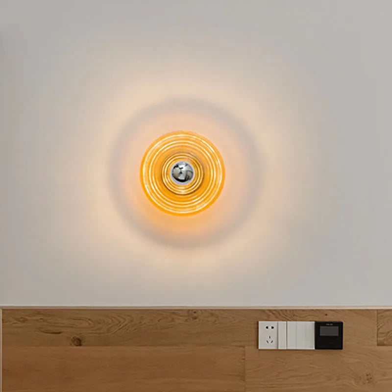 Frendorf | LustroVintage LED Glas-Wandleuchter | Elegantes Retro-Design | Energieeffizient | Perfekte Deko für Wohnzimmer & Flur