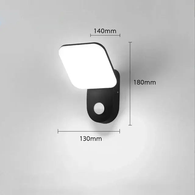 Frendorf | LumiGuard Garten Wandbeleuchtung PIR Bewegungsmelder LED 12W