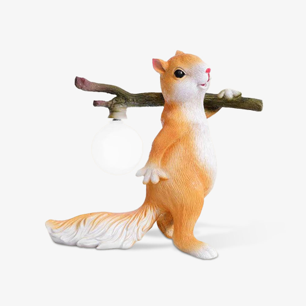 Frendorf | SquirrelLight Eichhörnchen Tischlampe | Verspieltes Design | LED Beleuchtung | Charmante Deko für Zuhause