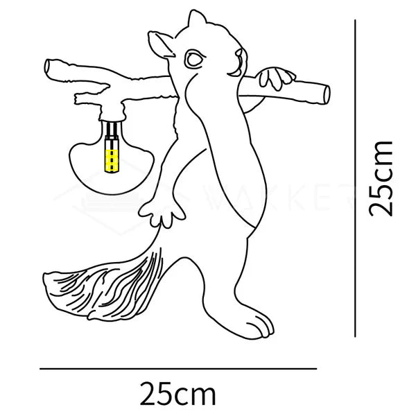 Frendorf | SquirrelLight Eichhörnchen Tischlampe | Verspieltes Design | LED Beleuchtung | Charmante Deko für Zuhause