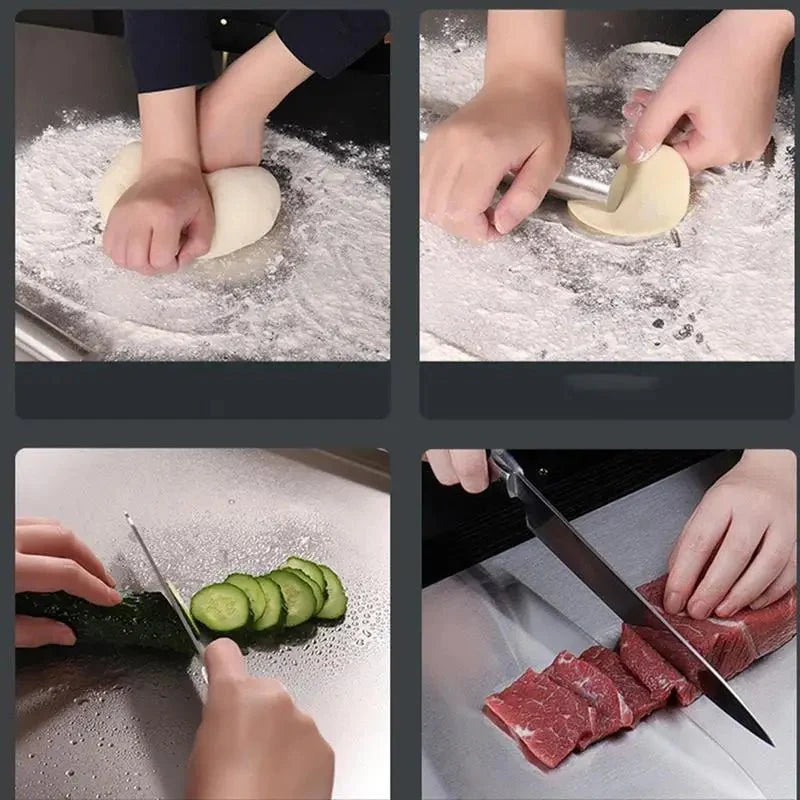 Edelstahl Schneidebrett - Hygienisches Küchenbrett