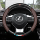 Anti-Rutsch 3D Prägung Kohlefaser Leder Auto Lenkradbezug Universelle Passform