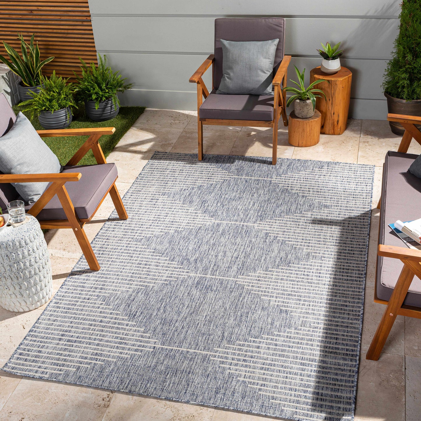 Stephan Blue Outdoor Teppich
