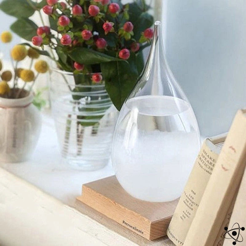 Frendorf | MeteoGlow Sturmglas | Wetteranzeige Deko | Handgefertigtes Glasdesign für Zuhause