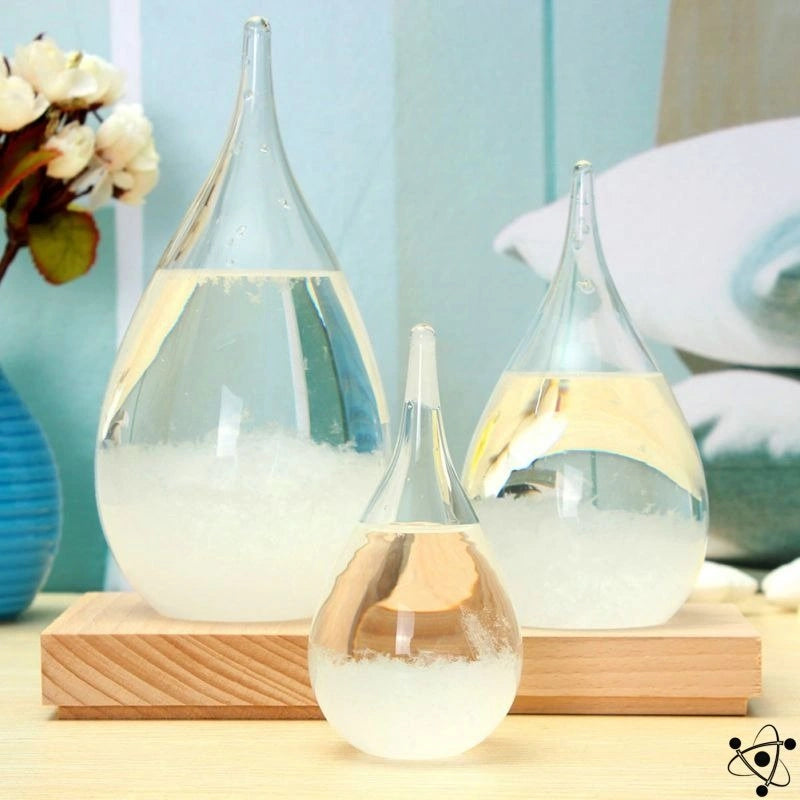 Frendorf | MeteoGlow Sturmglas | Wetteranzeige Deko | Handgefertigtes Glasdesign für Zuhause