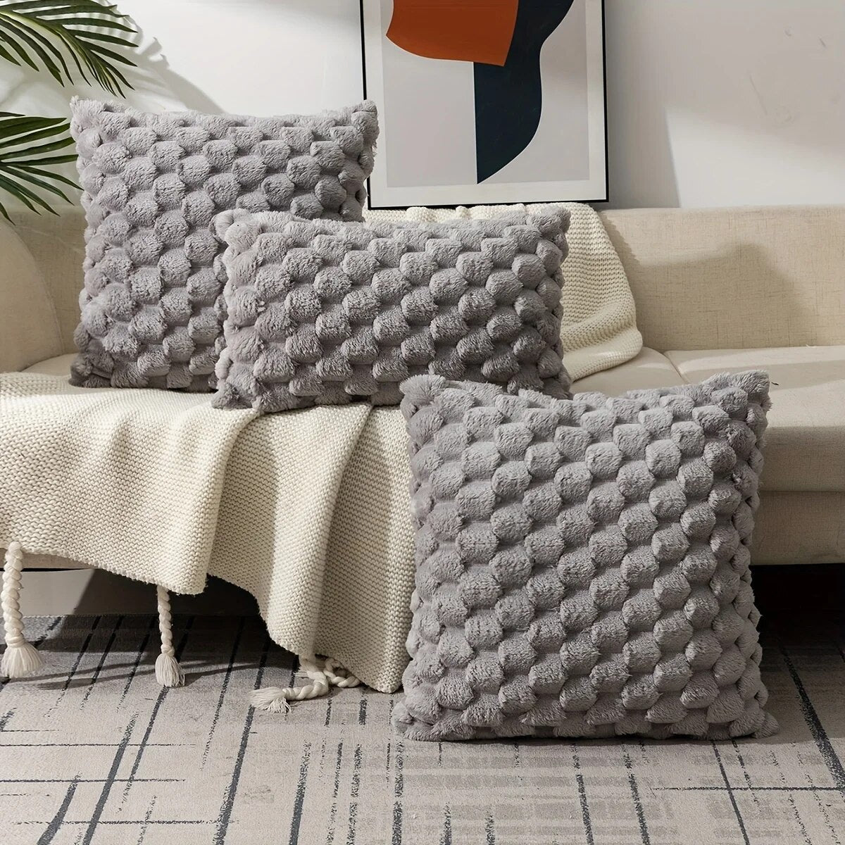 Stricken Throw Square Kissen