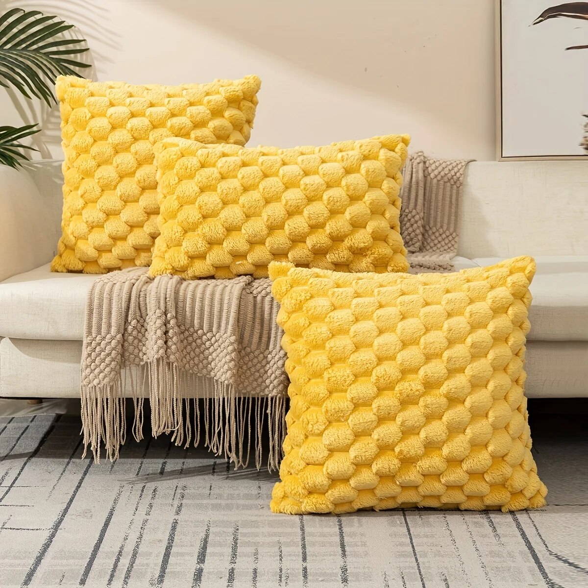 Stricken Throw Square Kissen