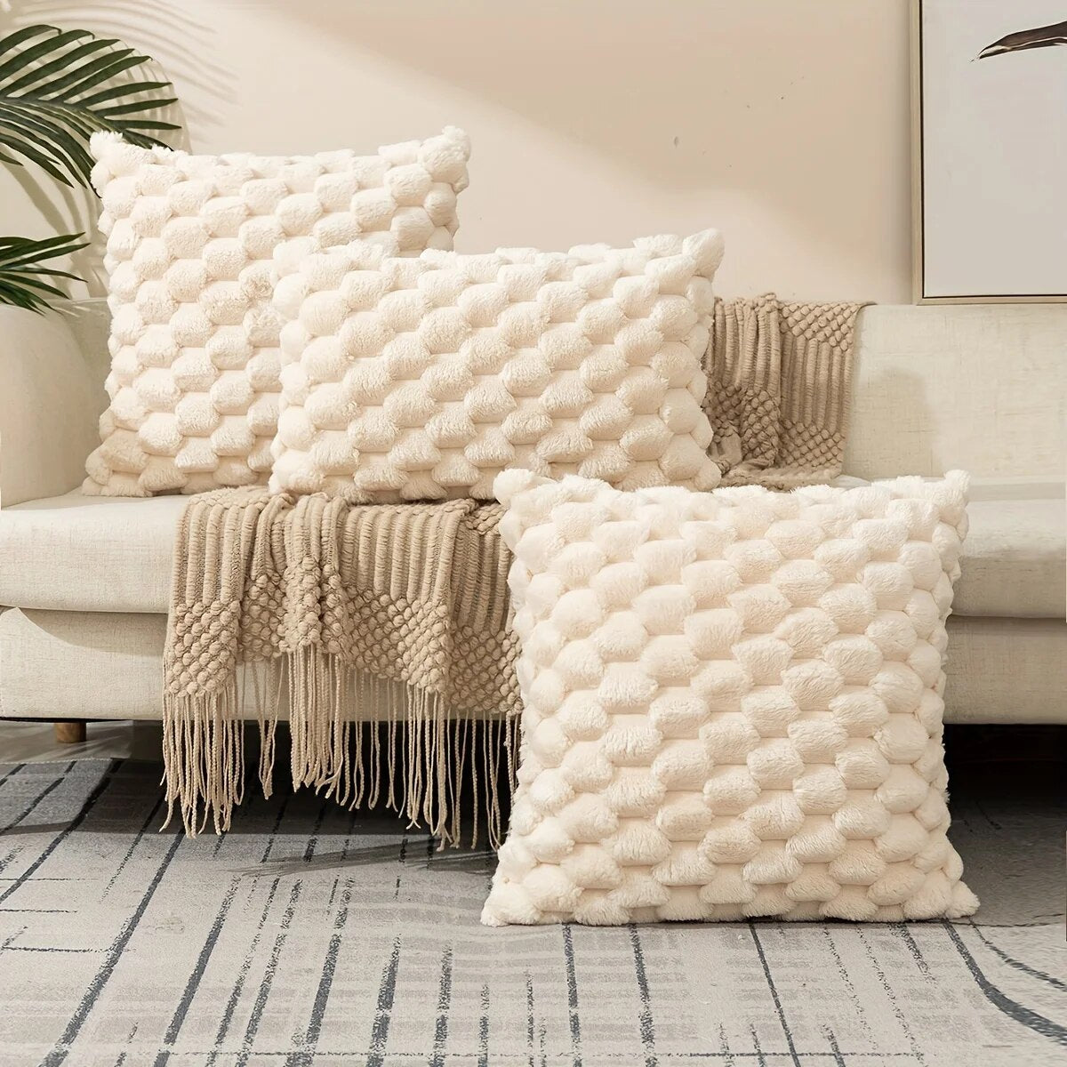 Stricken Throw Square Kissen