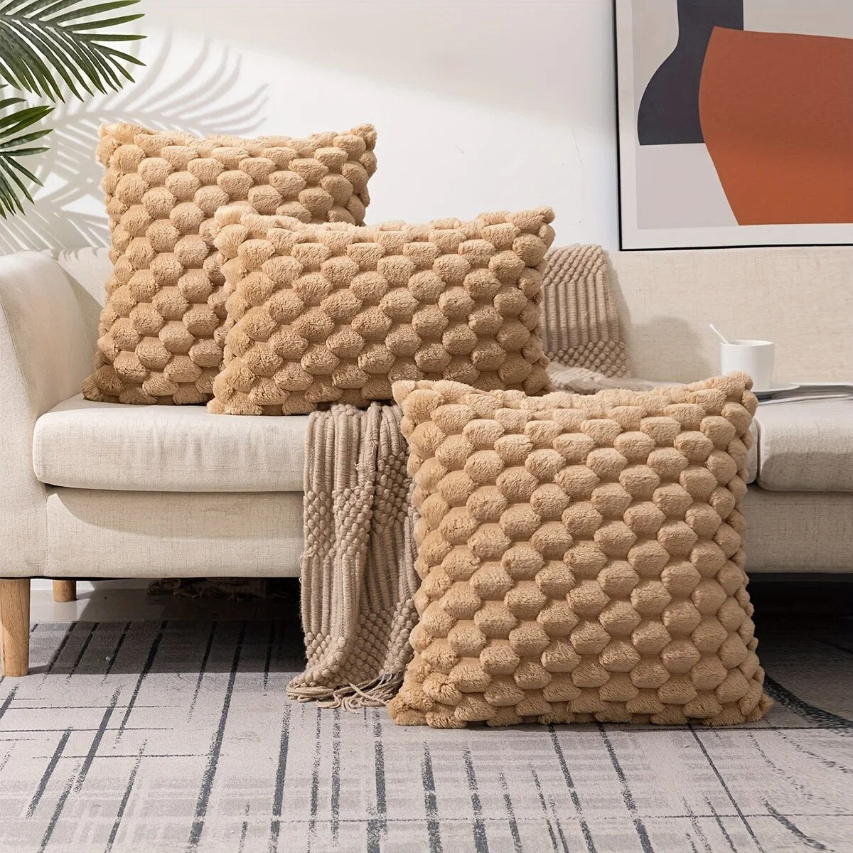 Stricken Throw Square Kissen