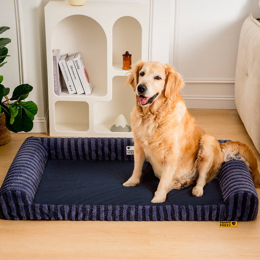 Deluxe Flauschiges Vollunterstützendes Angstlinderndes Großes Hundebett