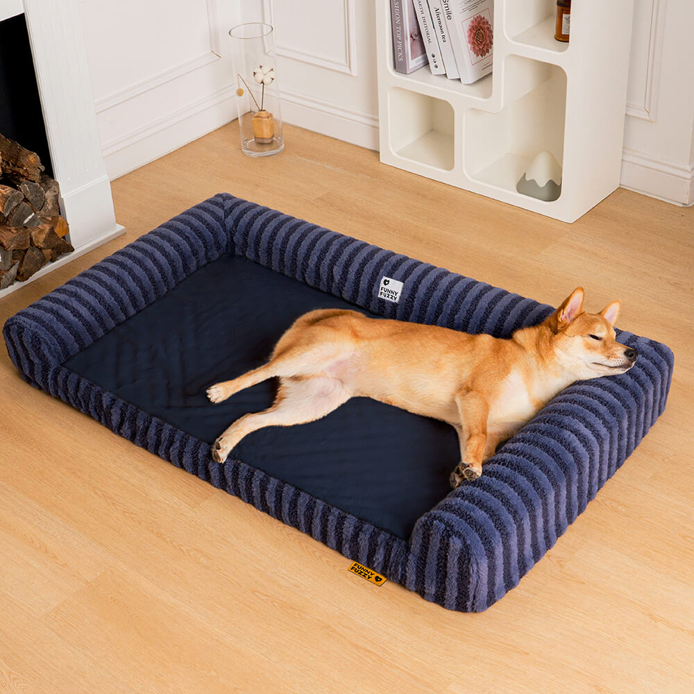 Deluxe Flauschiges Vollunterstützendes Angstlinderndes Großes Hundebett