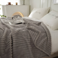 Frendorf | StripyLux Plaid - Weich, Atmungsaktive Gerippte Fleece Blanket - Dicke Plüsch Throw Blanket