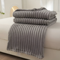 Frendorf | StripyLux Plaid - Weich, Atmungsaktive Gerippte Fleece Blanket - Dicke Plüsch Throw Blanket