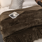 Frendorf | StripyLux Plaid - Weich, Atmungsaktive Gerippte Fleece Blanket - Dicke Plüsch Throw Blanket