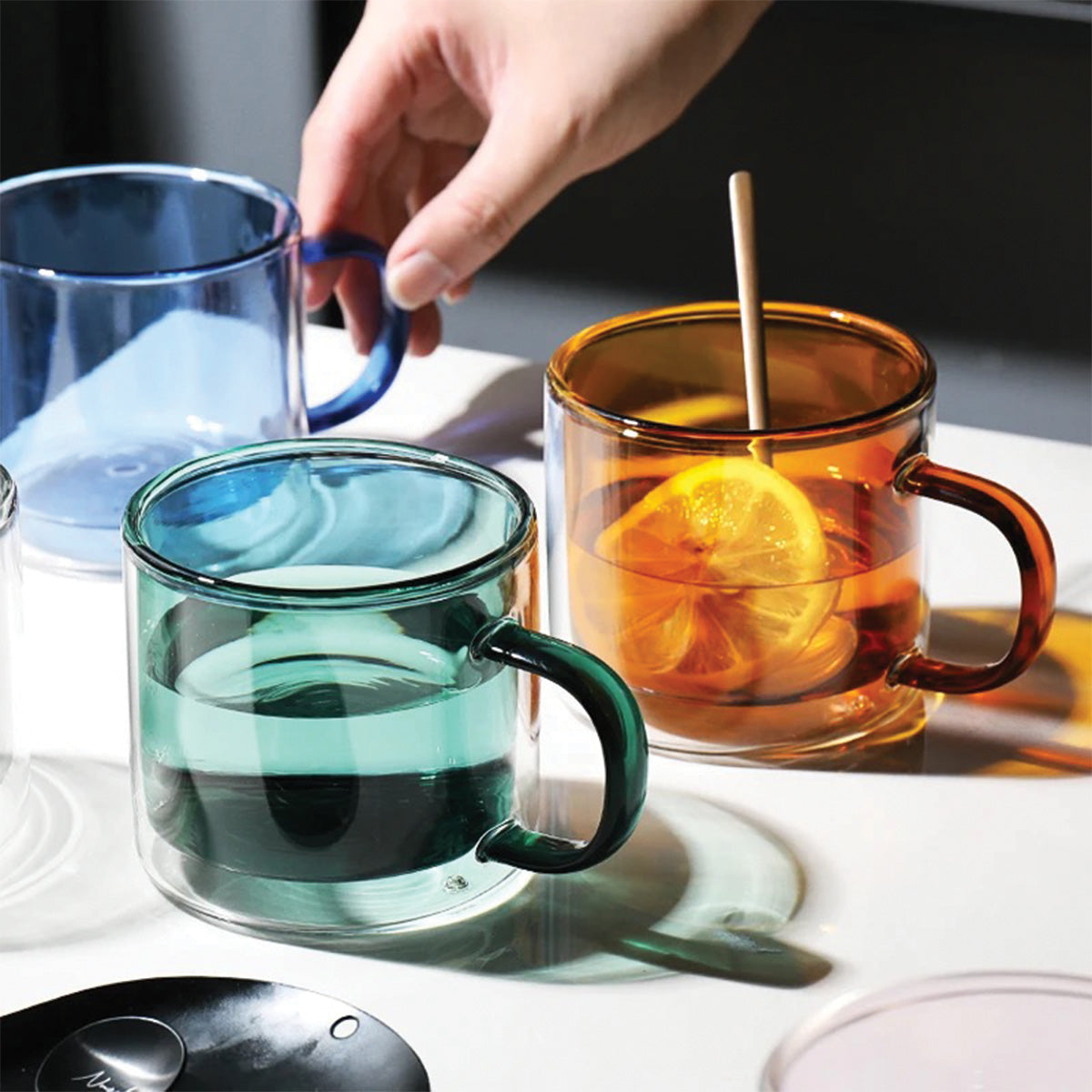 DoublyMug | Getönte Glastasse für Heisgetränke