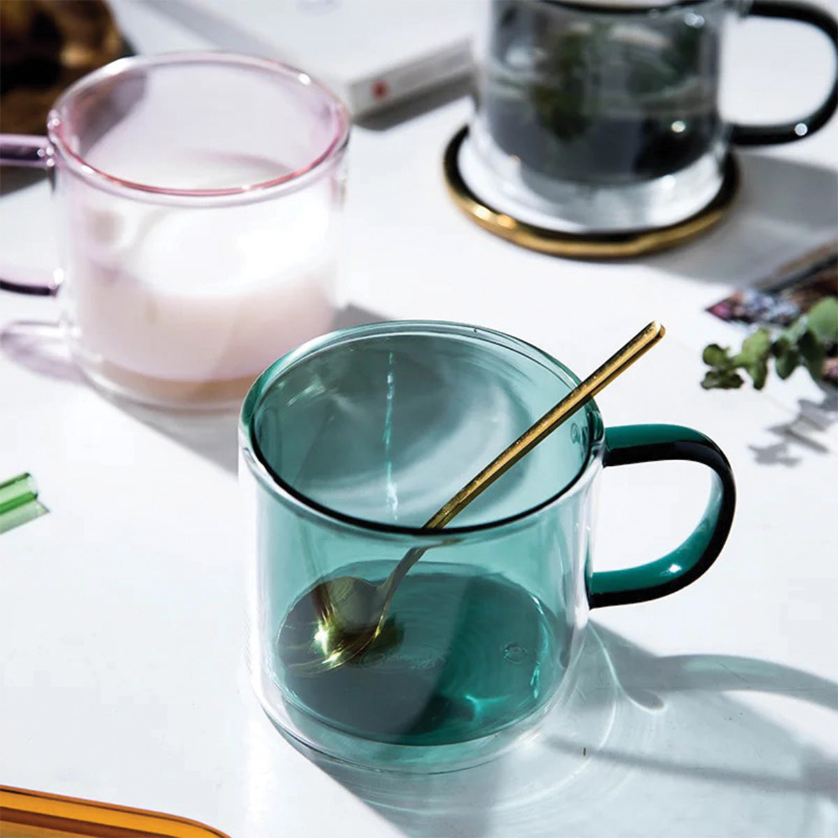DoublyMug | Getönte Glastasse für Heisgetränke