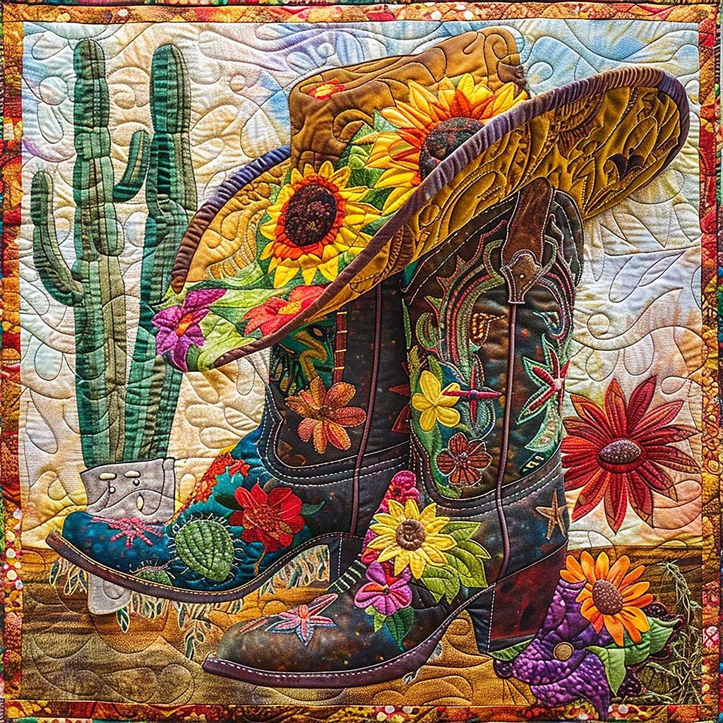 Sonnenblumen Stiefel Quilt