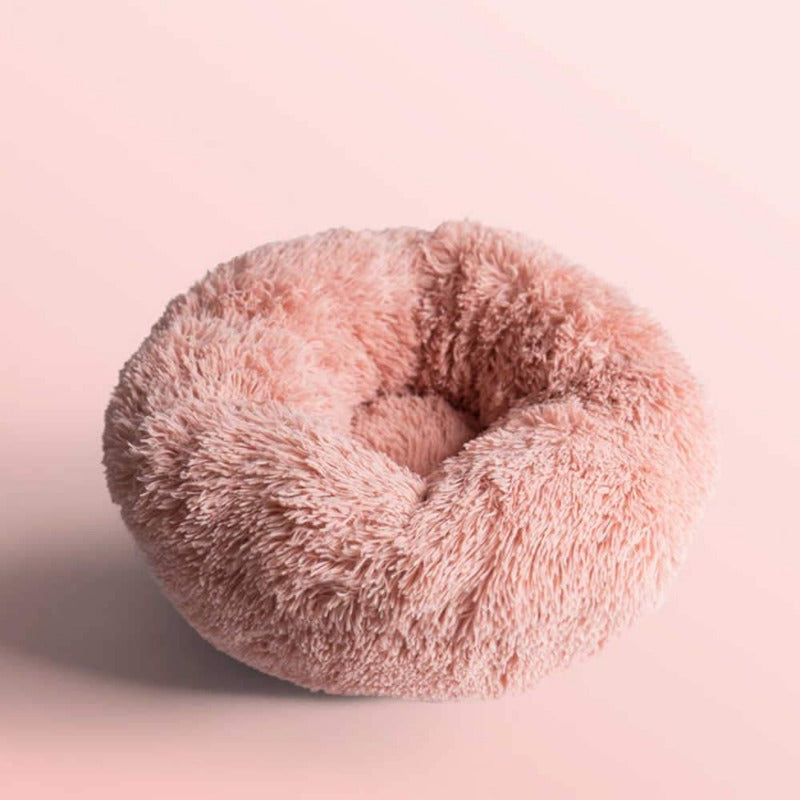 Runder Plüsch Beruhigender Donut Hundebett für kleine bis große Hunde