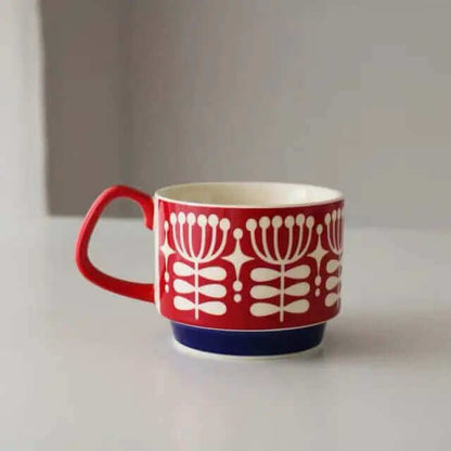 Hervorragende Retro-Kaffeetassen aus Keramik – in 8 verschiedenen Mustern erhältlich