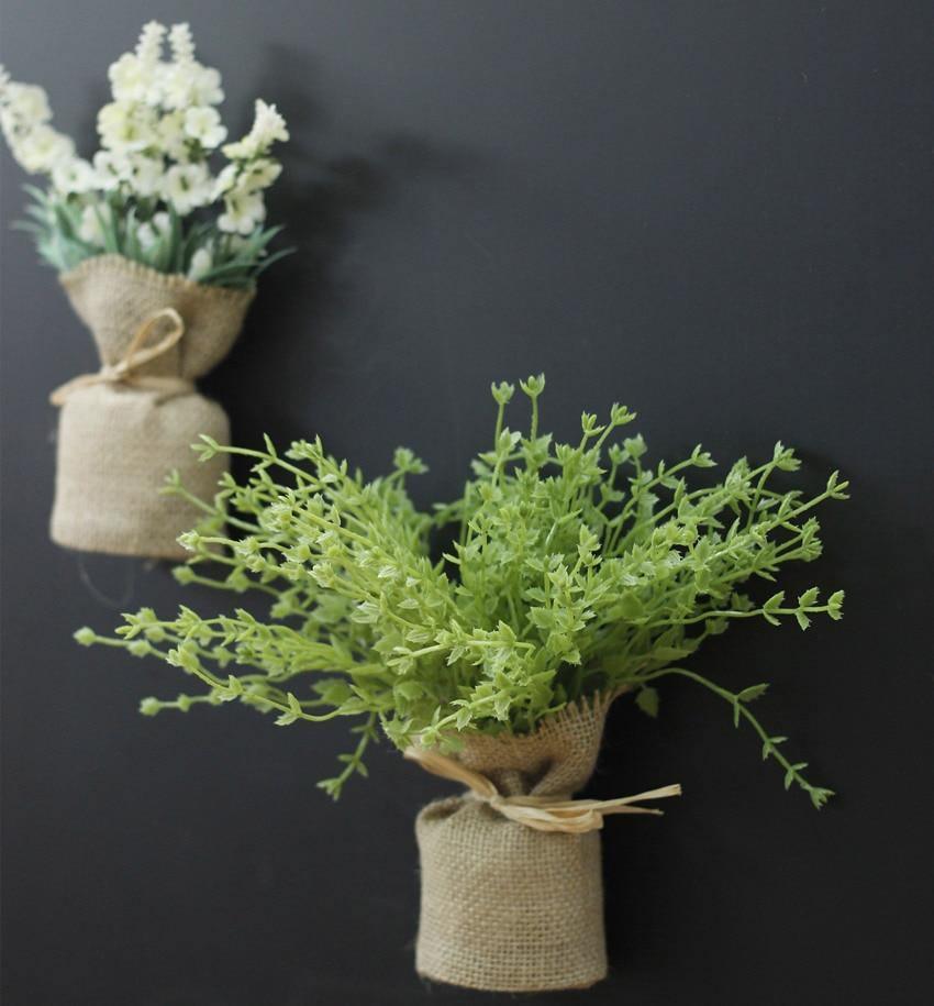 Frendorf | MagnaBloom Kompakte Magnetpflanzen | Dekorative Kunstpflanzen | Weiß, Lavendel & Foliage | Wand- und Kühlschrankdeko