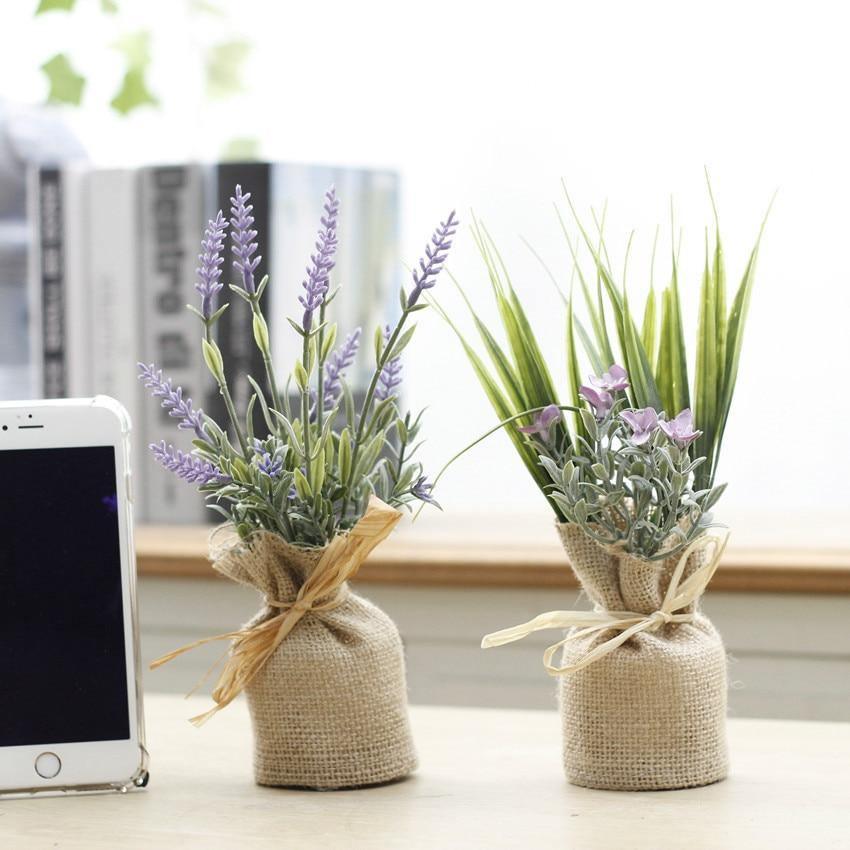 Frendorf | MagnaBloom Kompakte Magnetpflanzen | Dekorative Kunstpflanzen | Weiß, Lavendel & Foliage | Wand- und Kühlschrankdeko