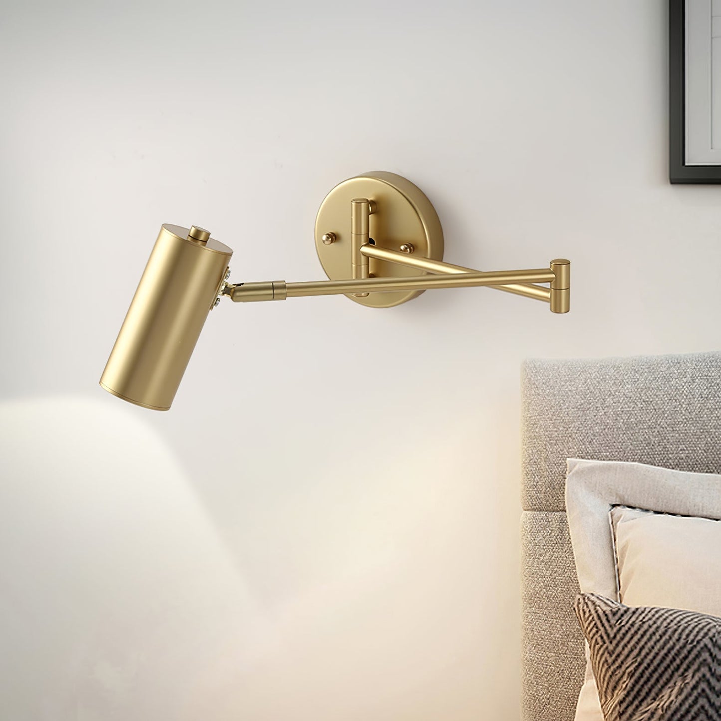 Frendorf | FlexiGlide Schwenkarm-Wandleuchte | Verstellbares Design | LED-kompatibel | Perfekte Beleuchtung für Arbeits- und Wohnbereiche