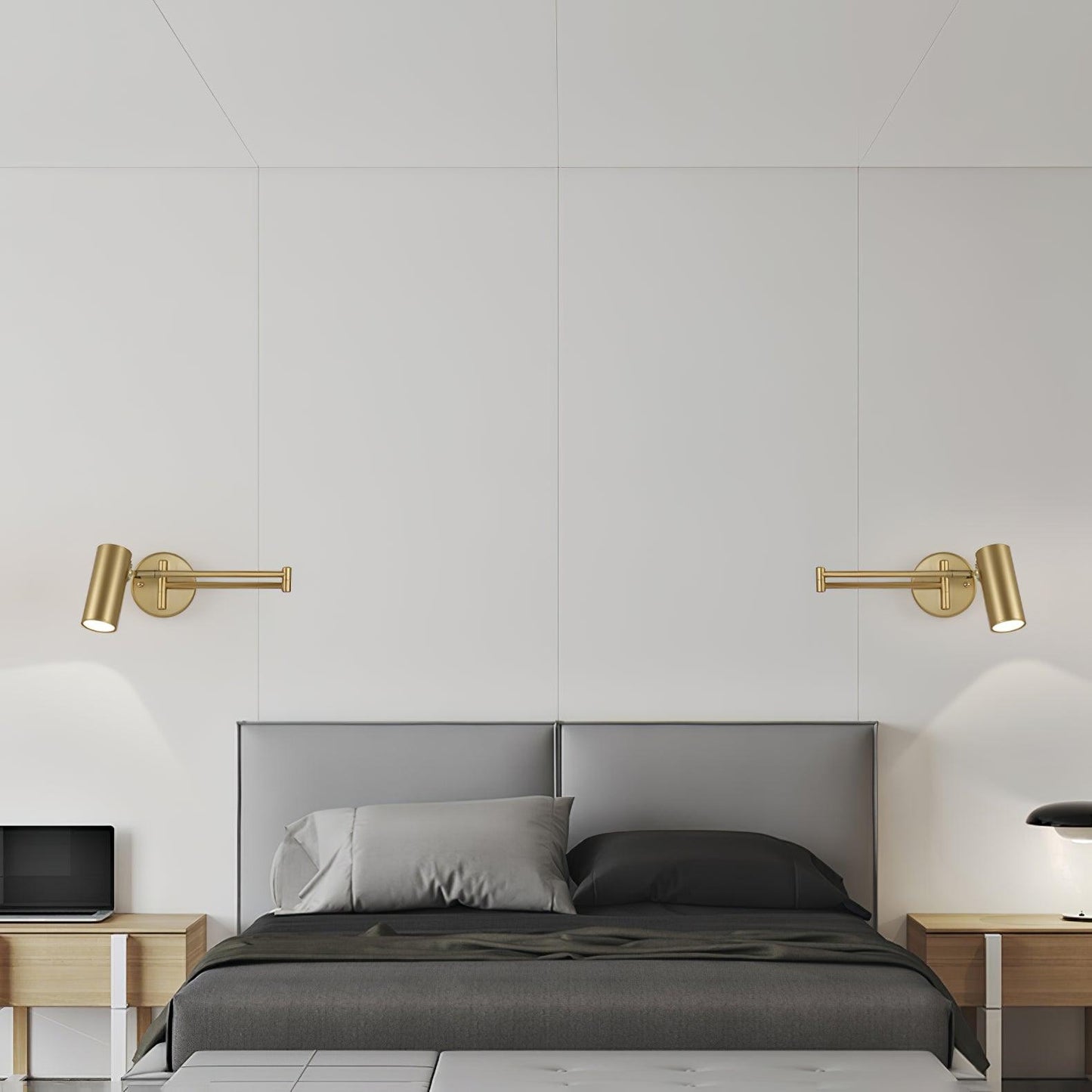 Frendorf | FlexiGlide Schwenkarm-Wandleuchte | Verstellbares Design | LED-kompatibel | Perfekte Beleuchtung für Arbeits- und Wohnbereiche