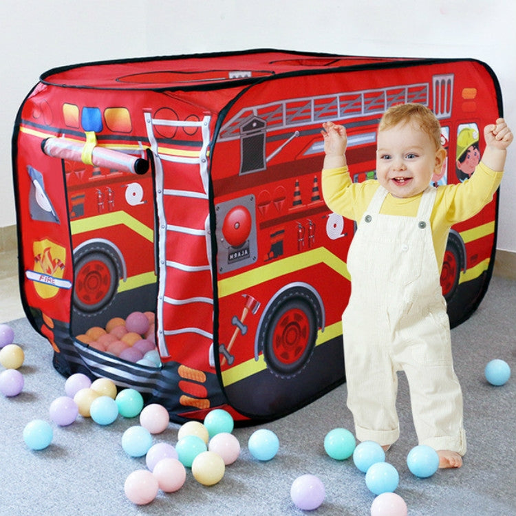Frendorf | Kinderspielzelt Stoff Feuerwehrauto Polizeiauto Schulbus Spielhaus (Eisschrank)
