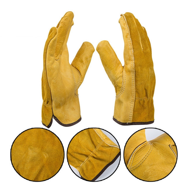 Frendorf | 2 Paare Motorradhandschuhe Reithandschuhe Garten Arbeits Schutz Sicherheits Handschuhe, GRÖSSE:XL