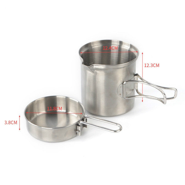Frendorf | Outdoor Edelstahl Winddichter Ofen Tragbares Camping Grillset, Spezifikation:Ofen Set+Holzofen