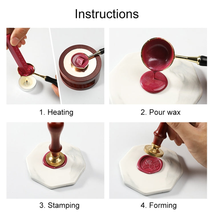 3 PCS Siegel Dedizierte Bienenwachsstift Malstempel Handgemacht DIY Werkzeug Siegelstreifen (Braunrot)