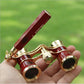 Frendorf | Metall 3 X 25 Lady mit Griff Chrom Doppelzylinder Teleskop (Weinrot)