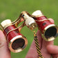 Frendorf | Metall 3 X 25 Lady mit Griff Chrom Doppelzylinder Teleskop (Weinrot)